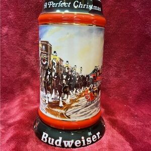 Budweiser Christmas Stein
